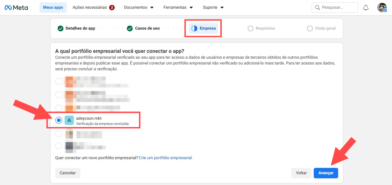 Portfólio empresarial