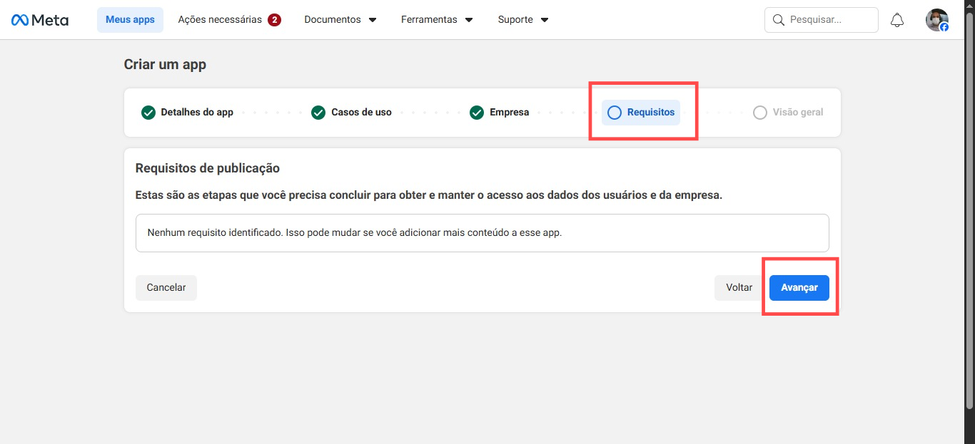 Sem pendências, prossiga